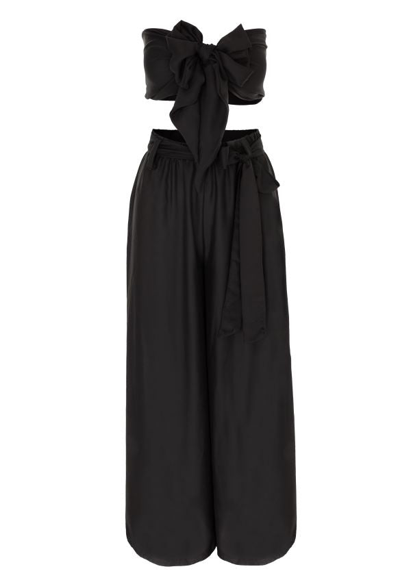 Compleu Top si Pantaloni Palazzo Black