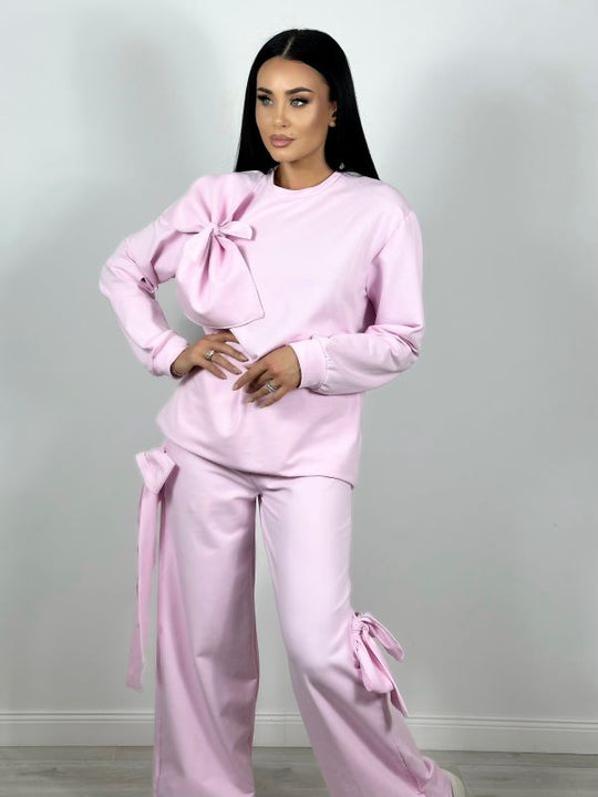 Trening Bluza Si Pantaloni Ribbon Pink