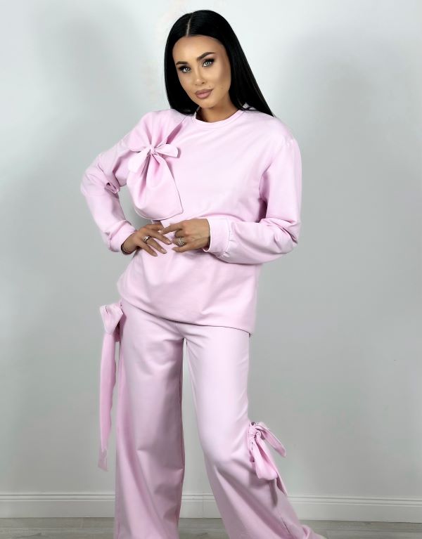 Trening Bluza Si Pantaloni Ribbon Pink