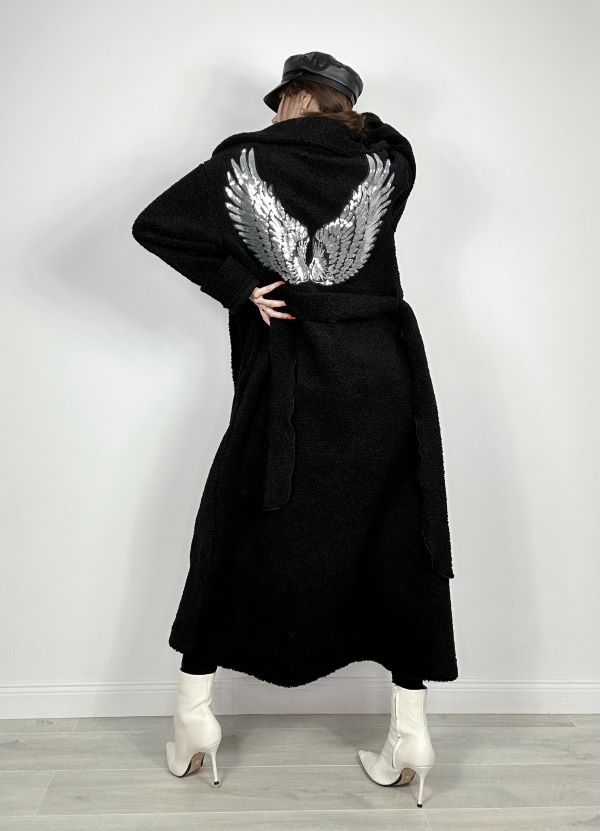 Haina Oversize Teddy Angel Black