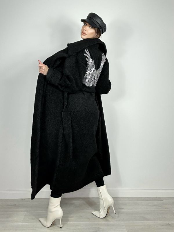 Haina Oversize Teddy Angel Black