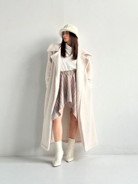 Haina Oversize Teddy Angel White