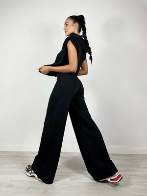 Compleu Hoodie Long Negru