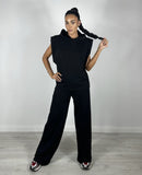 Compleu Hoodie Long Negru