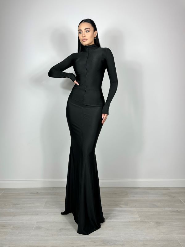 Rochie Lunga Din Lycra Black Wednesday