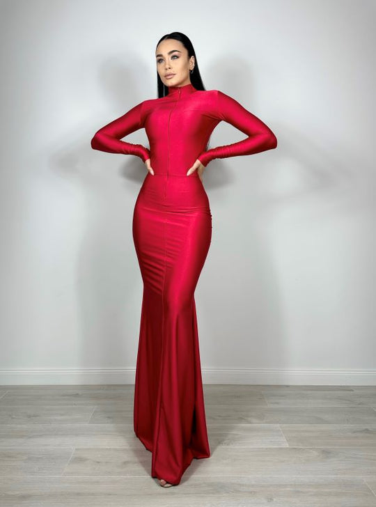 Rochie Lunga Din Lycra Red Wednesday