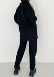 Costum Oversize Din Panza  Negru