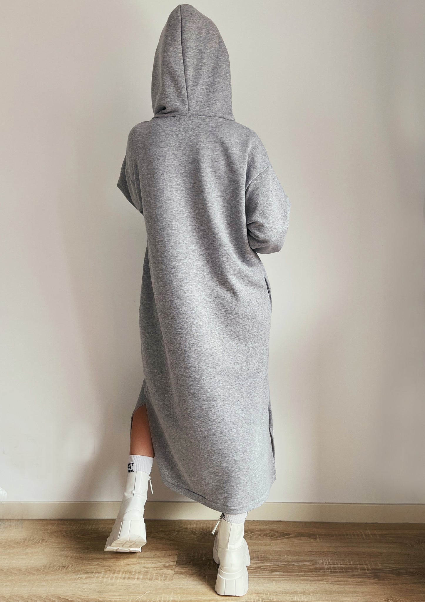 Rochie Hanorac Oversize Gri