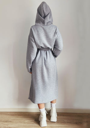Rochie Hanorac Oversize Gri