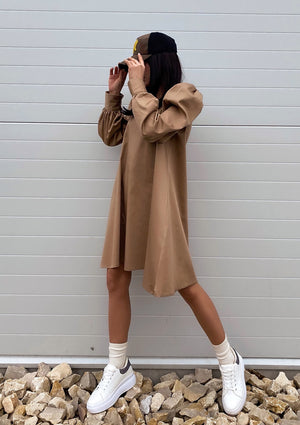 Rochie Tip Camasa Cover Girl Beige